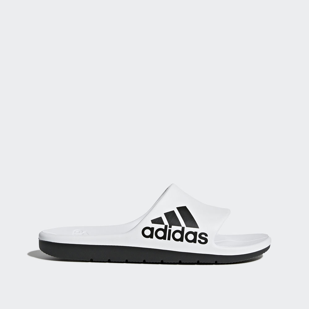 Adidas Aqualette Cloudfoam Slides - παντοφλες ανδρικα - Ασπρα/Μαυρα/Μαυρα,Μέγεθος: EU 36 – 54 2/3 (3